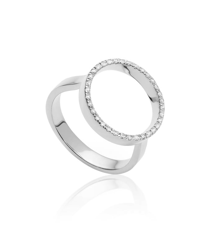 Naida Circle Open Ring - Diamond