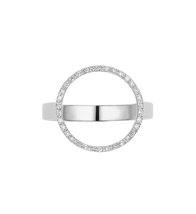Naida Circle Open Ring - Diamond