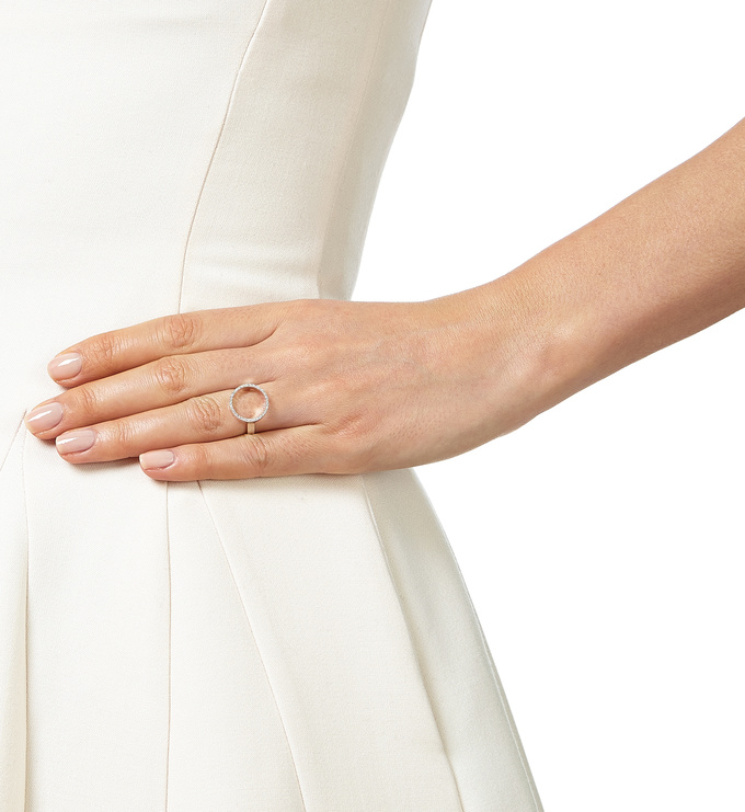 Naida Circle Open Ring - Diamond