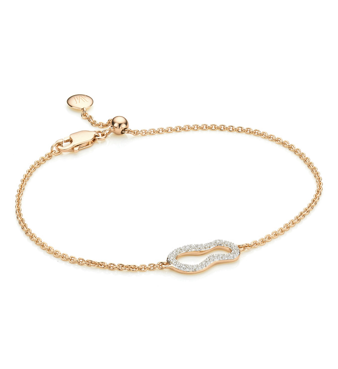 Gold Vermeil Riva Pod Bracelet - Diamond - Monica Vinader