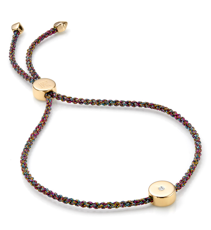Linear Solo Friendship Diamond Bracelet In 18ct Gold Vermeil On Sterling Silver With Jewellery By Monica Vinader - Monica Vinader Linear Solo Diamond Pendant Necklace Silver