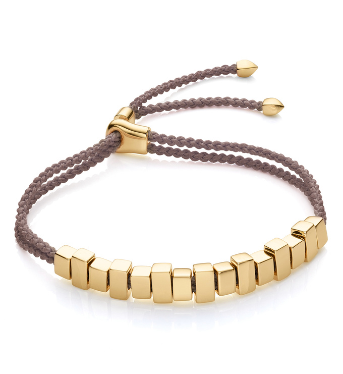 Gold Vermeil Linear Ingot Bracelet - Mink - Monica Vinader