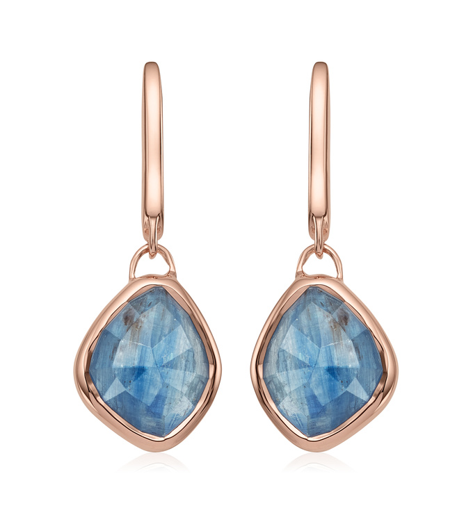 [Rita monica] シンミナ着用☆Twisted Edge Earrings Siren Small Nugget Drop Earrings in 18ct Rose Gold Vermeil