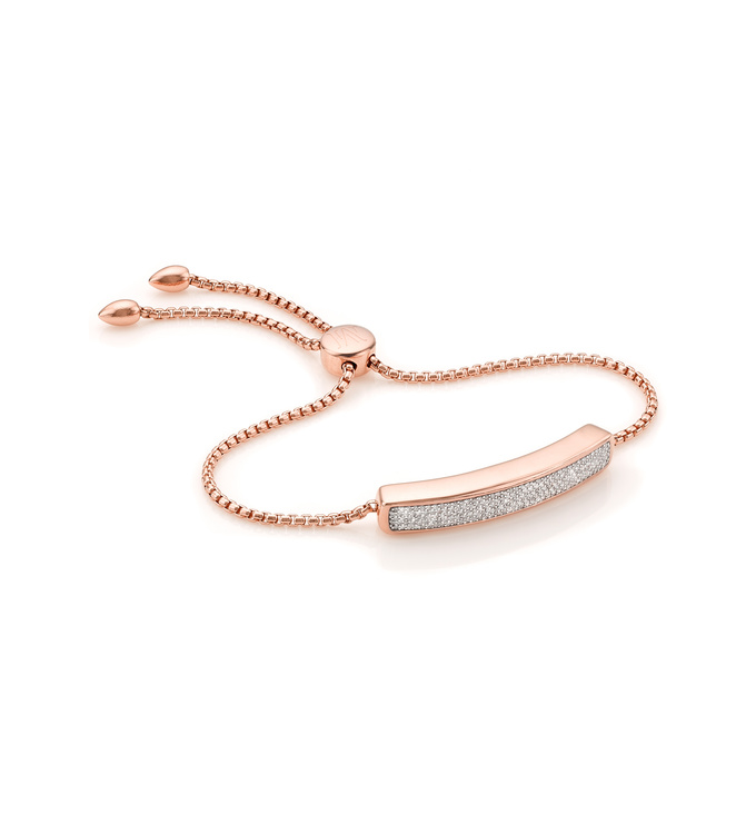 Rose Gold Vermeil Baja Diamond Bracelet - Diamond - Monica Vinader