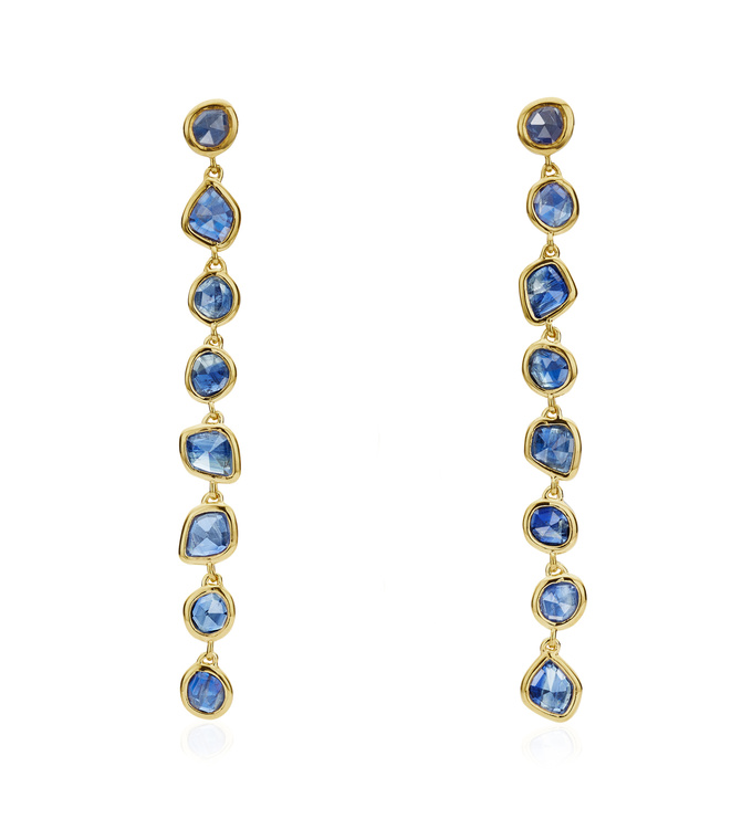 Gold Vermeil Siren Mini Nugget Cocktail Earrings - Kyanite - Monica Vinader