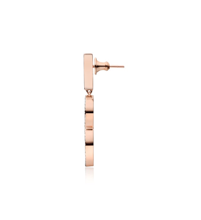 Rose Gold Naida Kiss Open Cocktail Earrings - Diamond