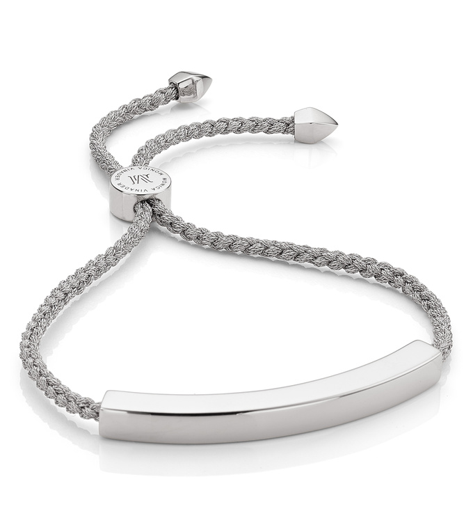 Sterling Silver Linear Large Friendship Bracelet - Women's - Silver Metallica - Monica Vinader