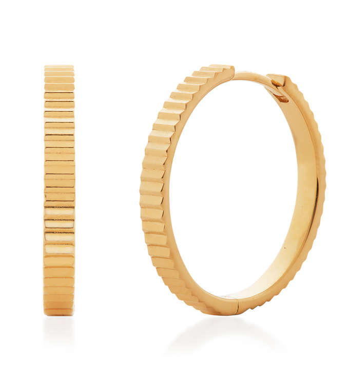 Disco Small Hoop Earrings in 18ct Gold Vermeil on Sterling Silver