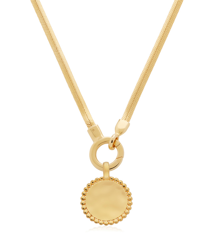 Deia Beaded Pendant and Doina Snake Chain Necklace - Monica Vinader