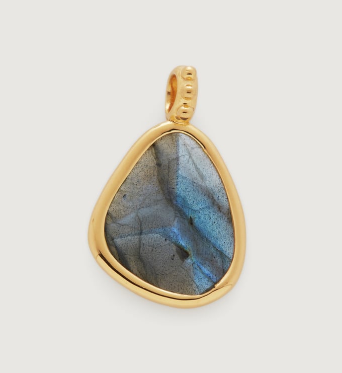 Gold Vermeil Deia Gemstone Pendant - Labradorite - Monica Vinader