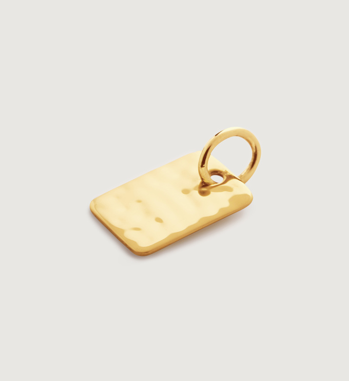 Havana Mini ID Pendant Charm in 18k Gold Vermeil on Sterling Silver Jewellery by Monica Vinader