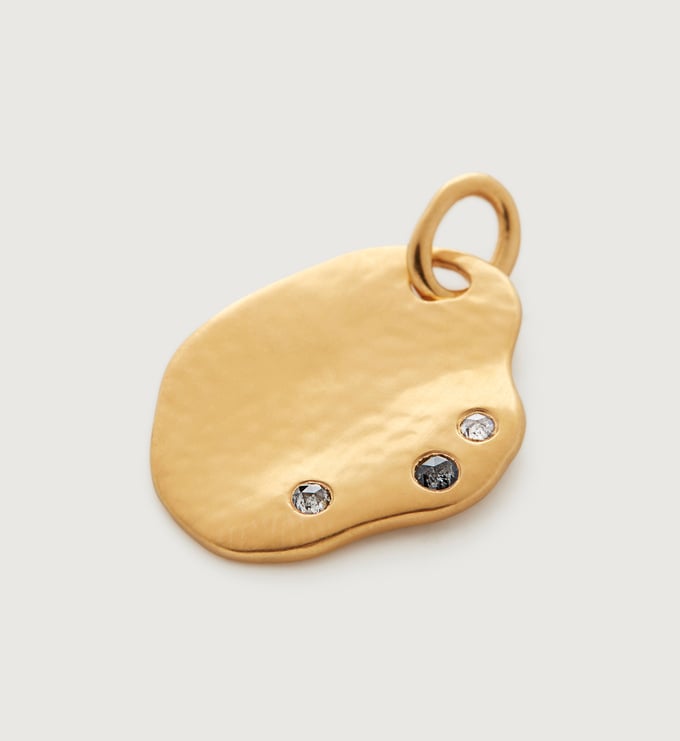 Gold Vermeil Galaxy Diamond Pendant Charm - Monica Vinader
