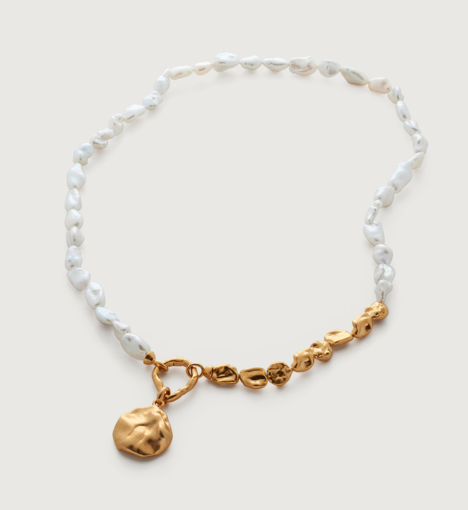 Keshi Pearl and Cast Pearl 46cm/18" Necklace Set - Monica Vinader
