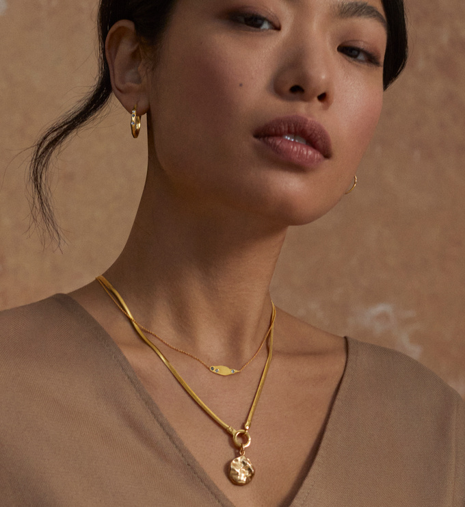 Doina Snake Cast Pearl Chain Necklace 