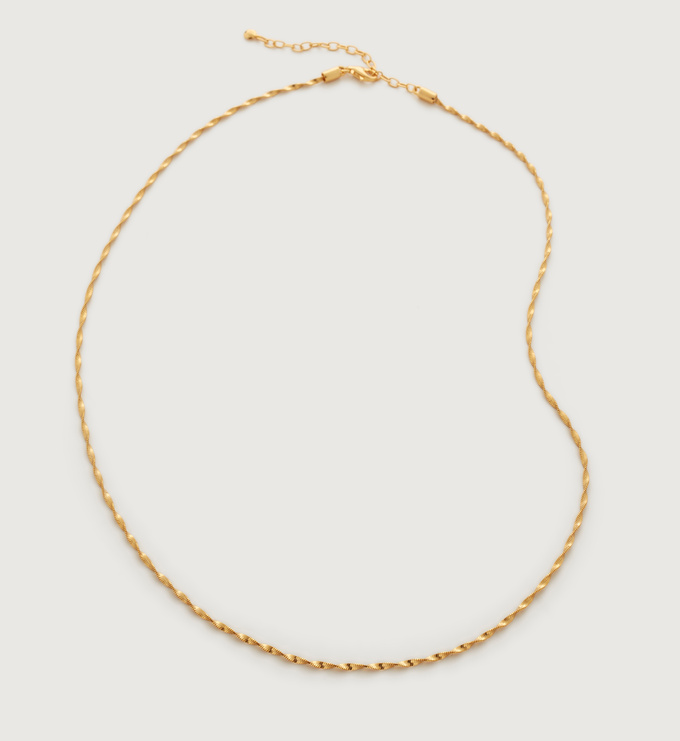 Disco Chain Necklace Adjustable 46-51/18-20' in 18k Gold