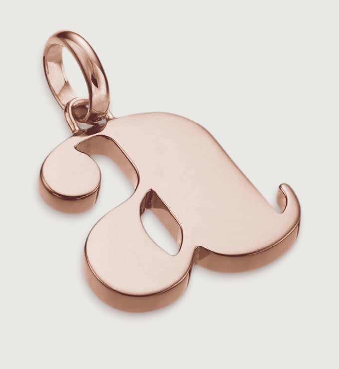Rose Gold Vermeil Alphabet A Pendant Charm - Monica Vinader