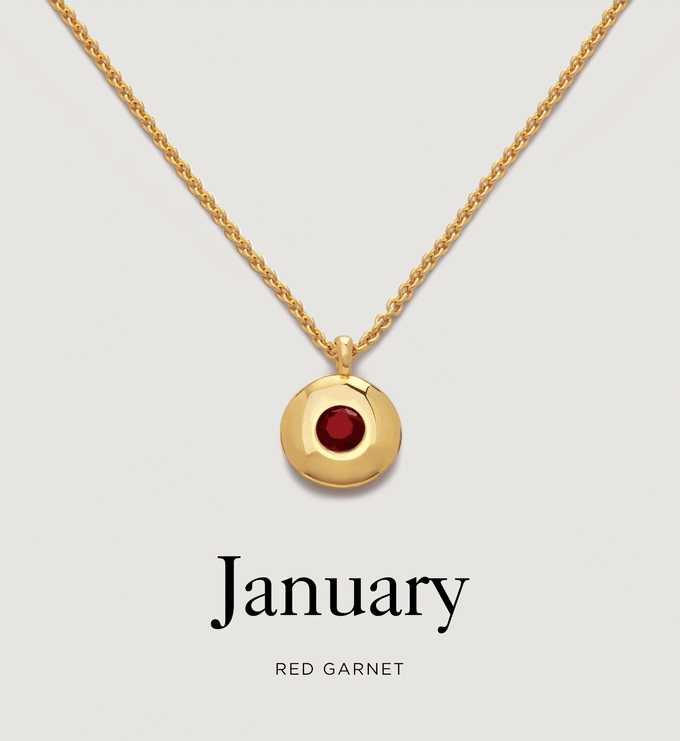 Sterling Silver Natural Garnet Oval Pendant Necklace – January Birthstone, 16-20" Chain