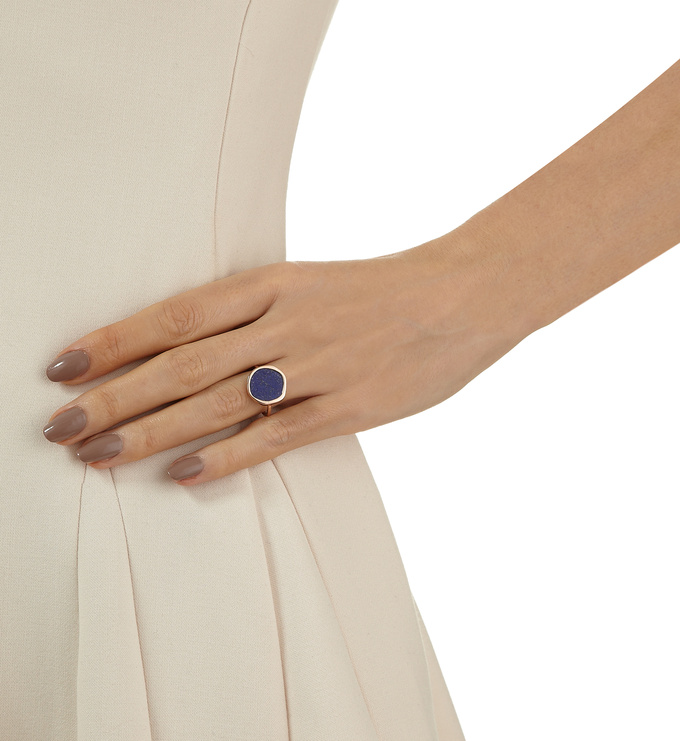 Atlantis Gem Ring in 18ct Rose Gold Vermeil On Sterling Silver and ...