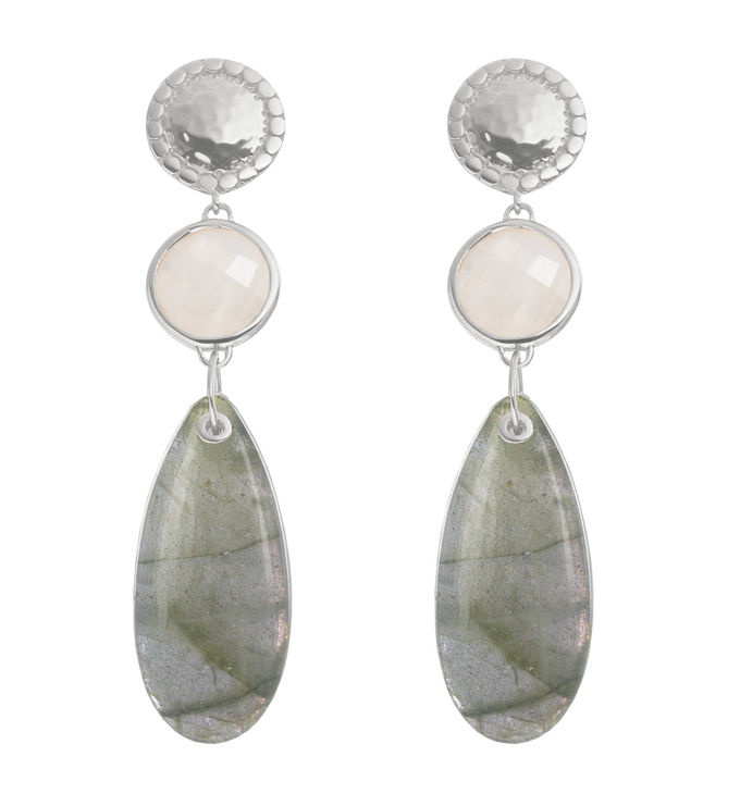 Sterling Silver Mini Luna Almond Drops - Monica Vinader
