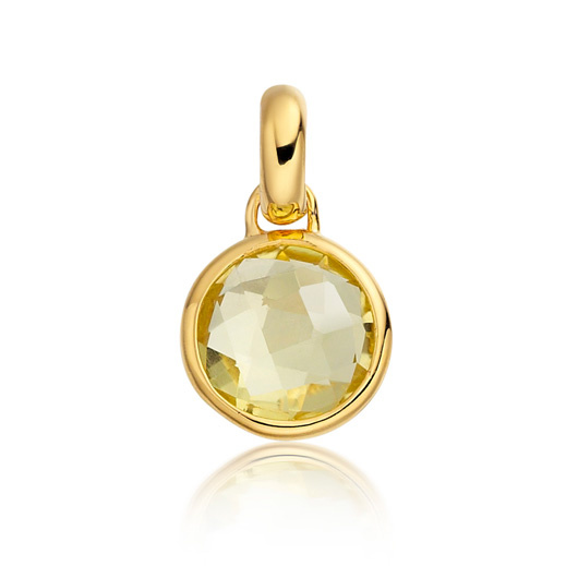 Gold Vermeil Luna Mini Pendant Charm - Monica Vinader