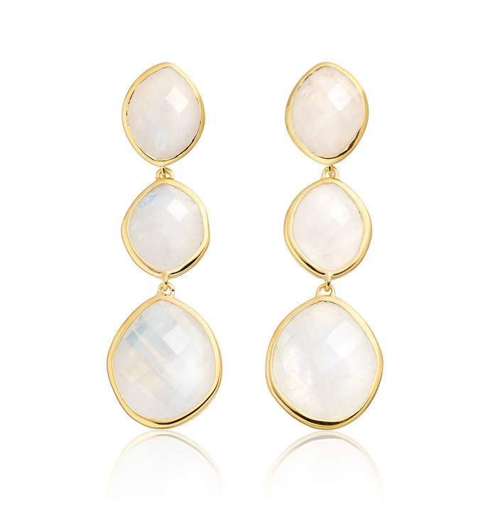 Gold Vermeil Nugget Cocktail Earrings - Monica Vinader