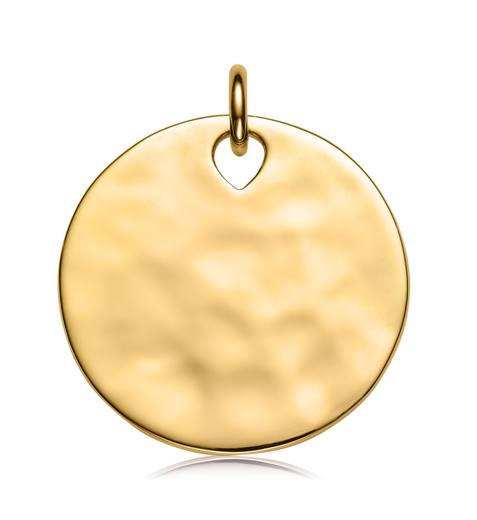 Gold Vermeil Havana Large Round Pendant Charm - Monica Vinader