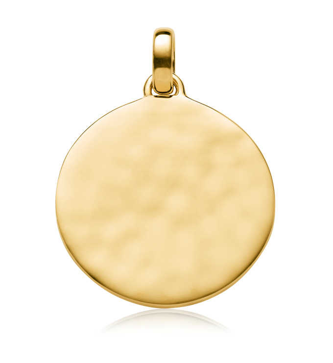 Gold Vermeil Siren Round Pendant Charm - Monica Vinader