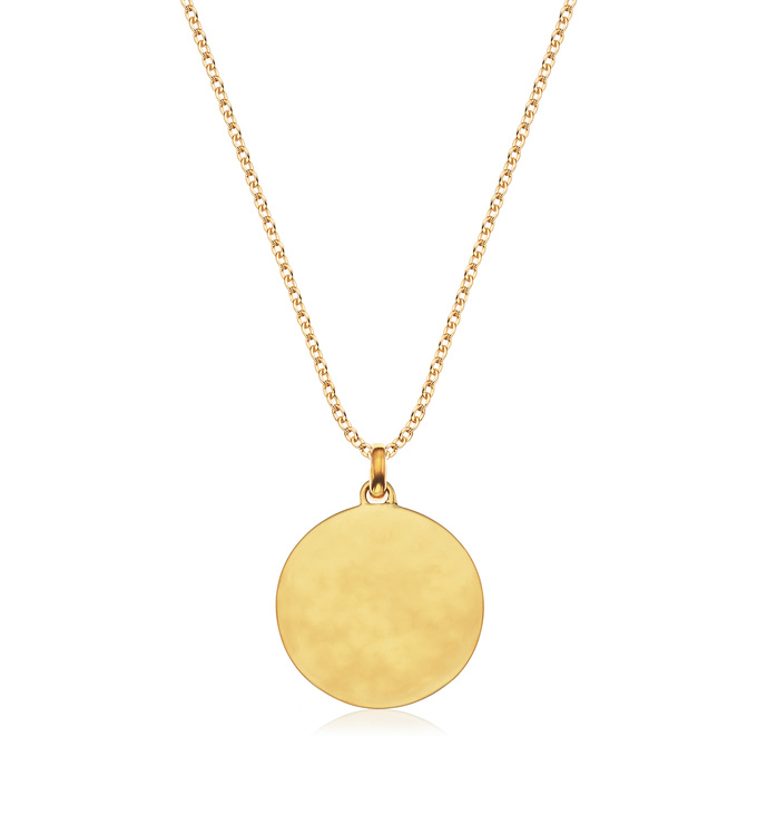 Gold Vermeil Siren Round Pendant