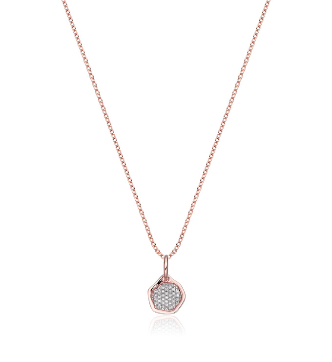 Rose Gold Vermeil Riva Diamond Mini Pendant Chain