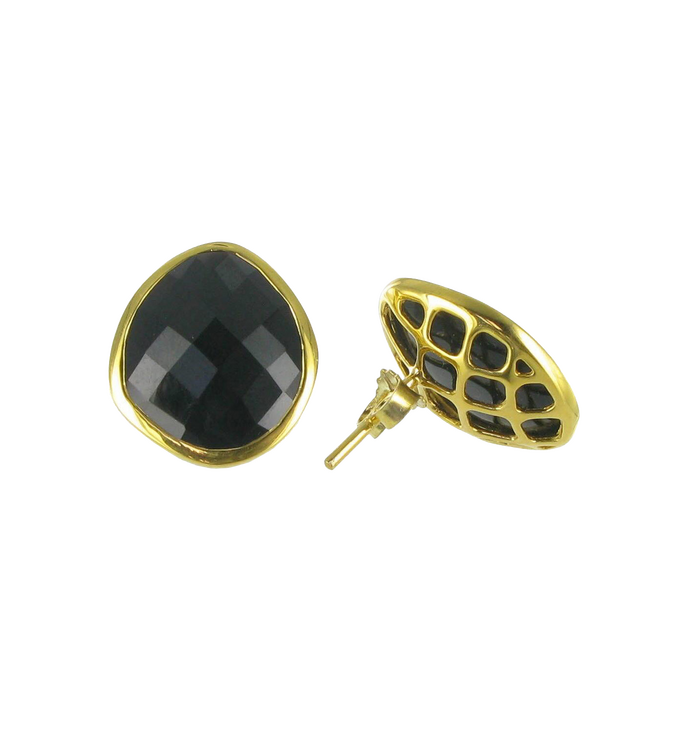 Gold Vermeil Nugget Stud Earrings - Monica Vinader