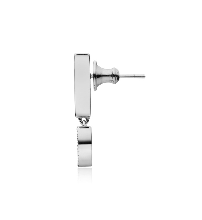 Naida Mini Lotus Open Drop Earrings - Diamond