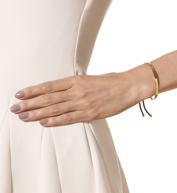 Gold Fiji Friendship Bracelet - Chocolate Brown for Success