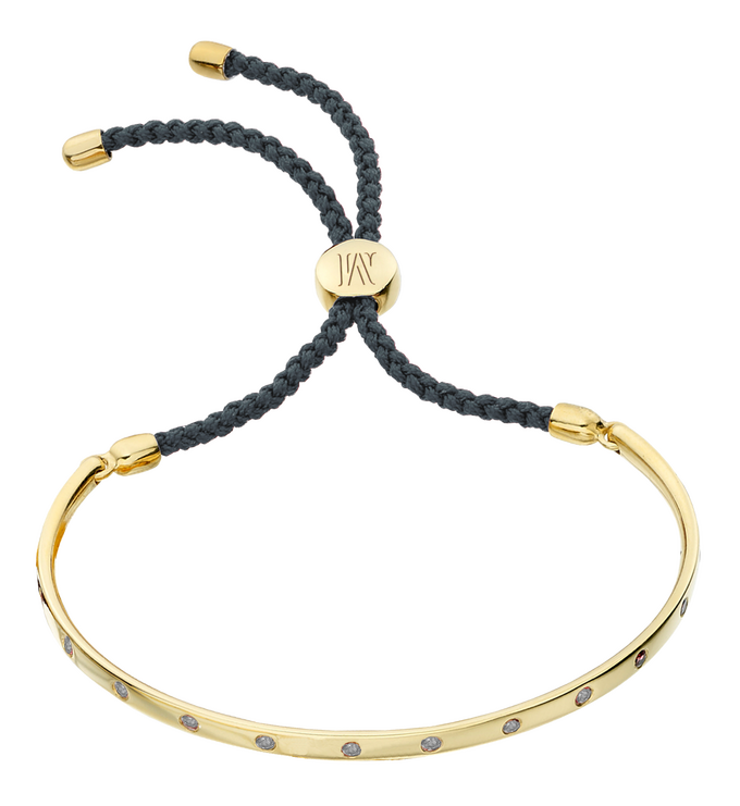 Gold Vermeil Fiji Gem Bracelet - Grey - Creativity - Monica Vinader