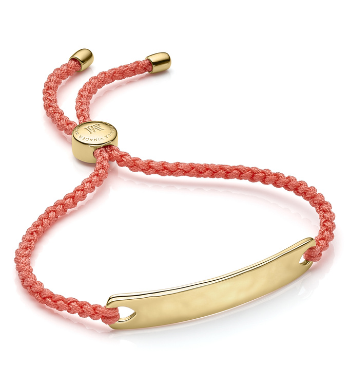 Gold Vermeil Havana Friendship Bracelet - Peach - Monica Vinader