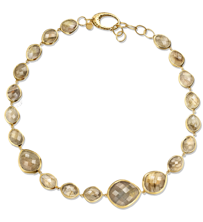 Gold Vermeil Nugget link Necklace - Monica Vinader
