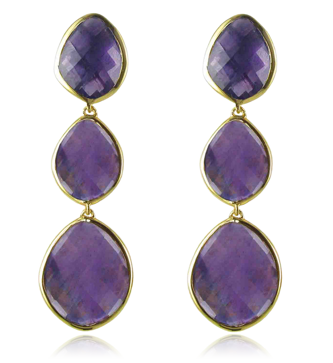 Gold Vermeil Nugget Cocktail Earrings - Monica Vinader
