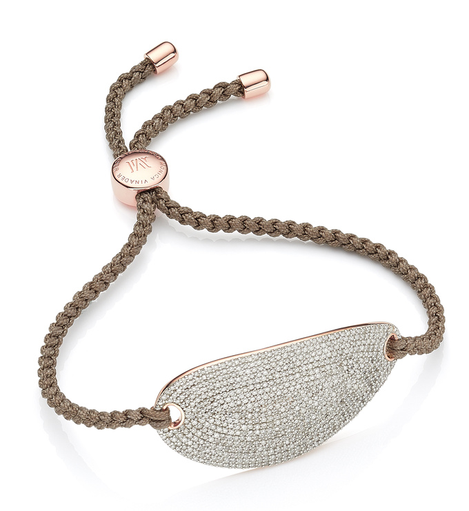 Rose Gold Vermeil Nura Friendship Diamond Bracelet - Diamond - Monica Vinader
