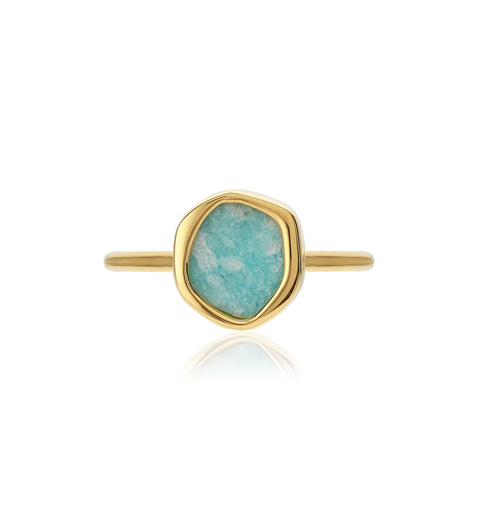 Atlantis Gem Mini Stacking Ring in 18ct Gold Vermeil On Sterling Silver ...