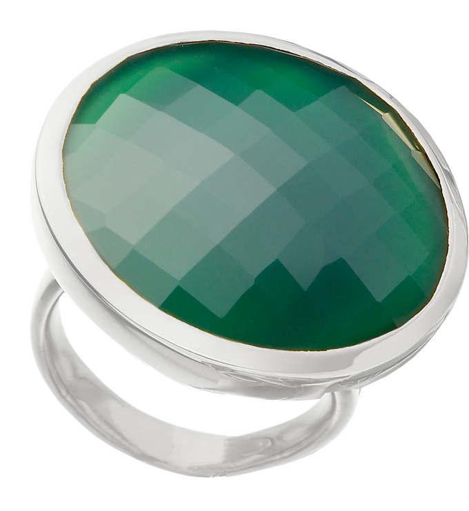 Sterling Silver Round Facet Ring - Monica Vinader