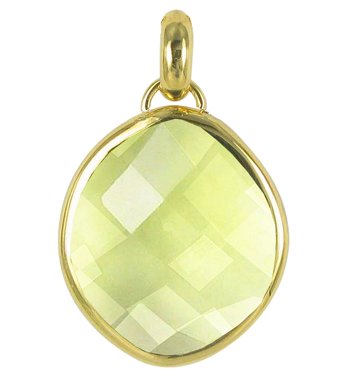 Gold Vermeil Nugget Large Pendant Charm - Monica Vinader