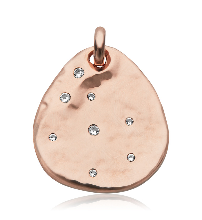Rose Gold Vermeil Siren Scatter Pendant - White Topaz