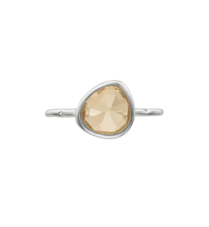 Siren Stacking Ring - Citrine Front