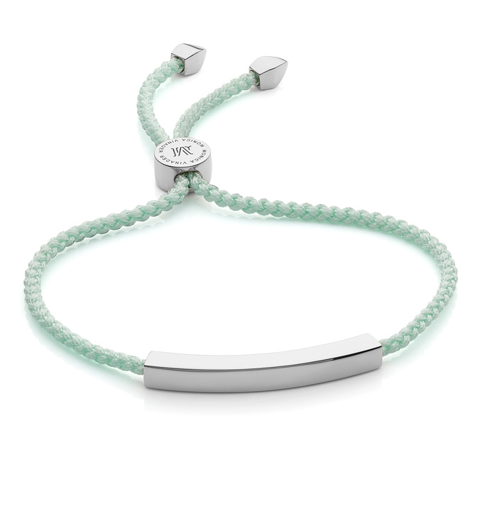 Sterling Silver Linear Friendship Bracelet - Mint - Monica Vinader