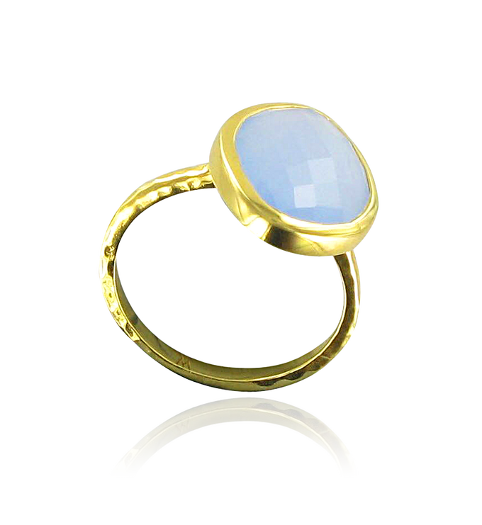 Gold Vermeil Nugget Ring - Small - No Stone - Monica Vinader