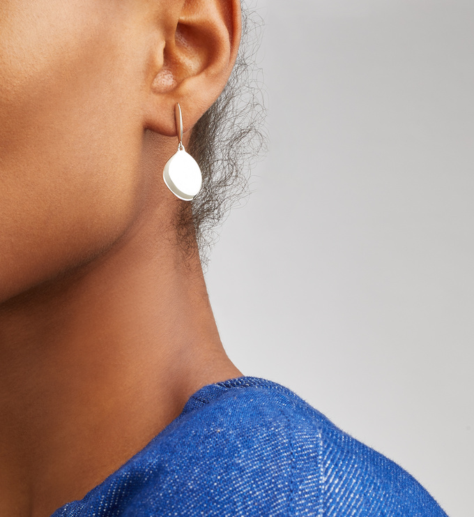 Nura Teardrop Earrings in Sterling Silver | Jewellery by