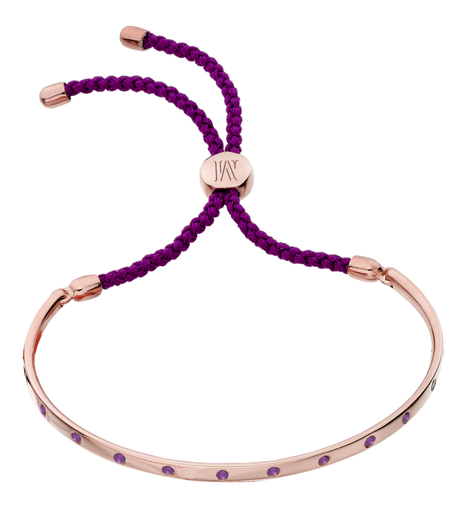 Rose Gold Vermeil Fiji Gem Bracelet - Purple - Spirituality - Monica Vinader