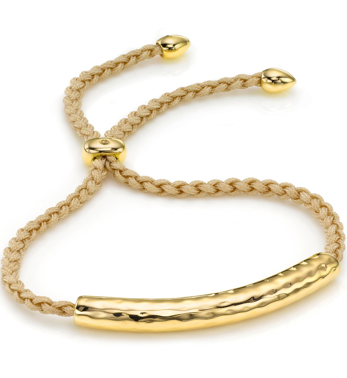 Gold Vermeil Esencia Friendship Bracelet - White Topaz - Monica Vinader
