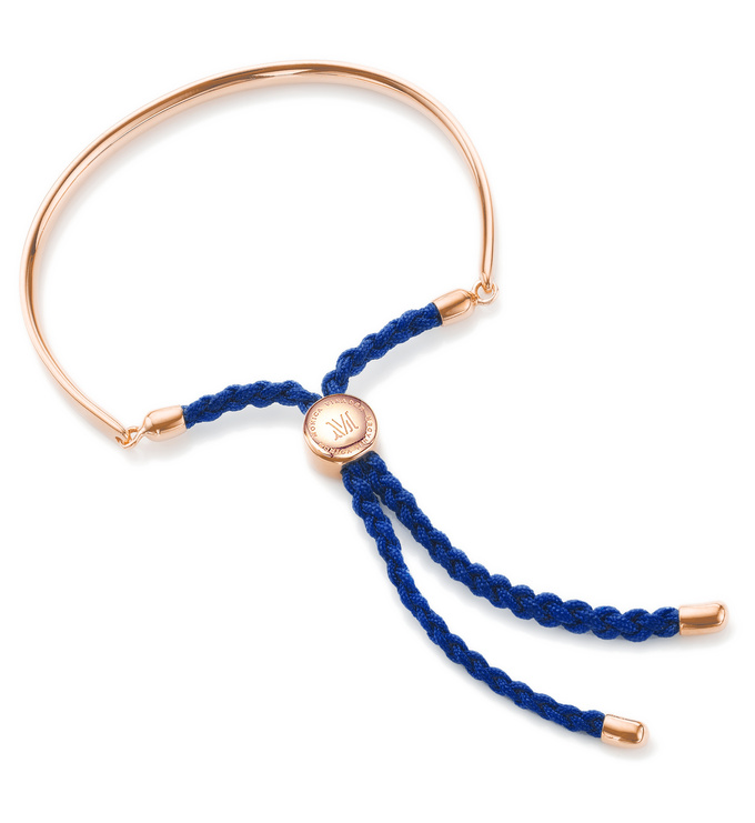 Rose Gold Vermeil Fiji Friendship Bracelet - Royal Blue