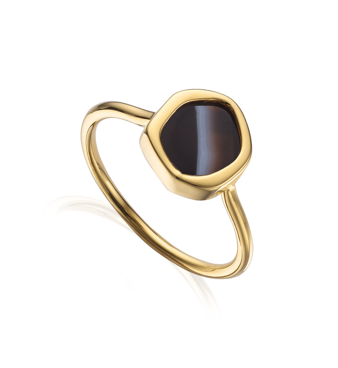 Atlantis Gem Mini Stacking Ring in 18ct Gold Vermeil On Sterling Silver ...