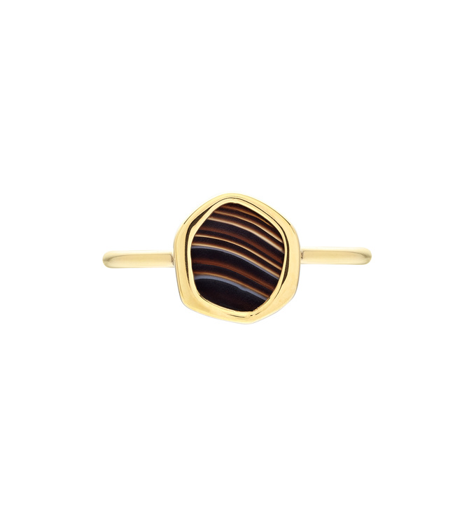 Atlantis Gem Mini Stacking Ring in 18ct Gold Vermeil On Sterling Silver ...